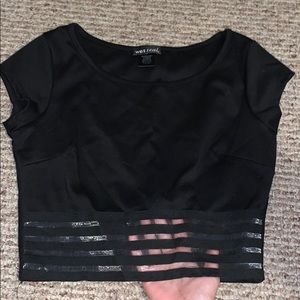 Black crop top